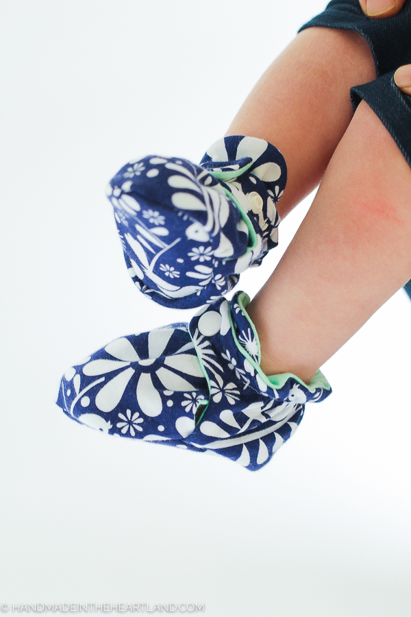 How to Sew Baby Booties Free Pattern Handmade in the Heartland